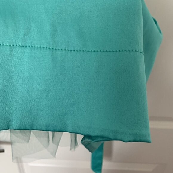 Charlotte Russe Women Juniors One Shoulder Rosette Aqua Dress, Size 7/8 juniors - Picture 9 of 12